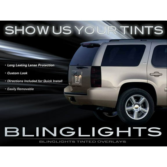 New Chevy Tahoe Murdered Out Taillights Protective Overlays Lense Film Tinted Taillamps Kit