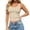 Beige, variant on Cropped Tank Tops for Women Summer Scoop Neck Ribbed Plain Sleeveless Shirt Y2k Slim Fitted Basic Tanks