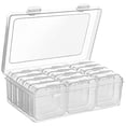 thumbnail image 1 of KAKOWELY Conteneurs de Perles 1 Ensemble de Boîte de Rangement pour Bijoux Transparente Conteneur de Rangement pour Bijoux Multi-Grilles 6.5"X5"X2.36 Pouces, 1 of 4
