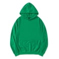 thumbnail image 1 of Sudadera con capucha para hombre, manga larga, con cordón sólido y bolsillo Verde M, 1 of 6