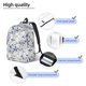 thumbnail image 3 of Disketp Indigo Tie Dye print Canvas Backpack Lightweight Travel Daypack Student Rucksack Laptop Backpack-, 3 of 5