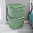 thumbnail image 6 of Plastic Storage Bins, 18 Gallon Tote Containers with Lids, Crisp Green, 6 of 8