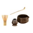 thumbnail image 4 of Juego de té matcha, cuenco de para matcha, juego de herramientas para hacer té hechas a mano para amantes del té, batidor y soporte para Marrón, 4 of 9