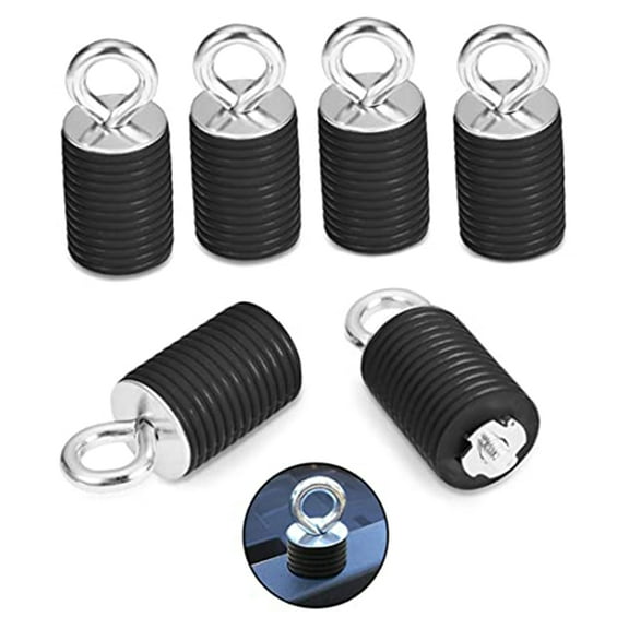 Zeiwohndc Commonly Used Vehicle Rubber Tie Down Anchors 6Pcs Heavy Duty Fixed Anchors