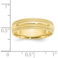 thumbnail image 3 of 10K Yellow Gold 10Ky 6mm Double Milgrain Comfort Fit Band Size 13 Made In United States 1dmc060-13, 3 of 5