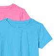 thumbnail image 3 of Labakihah t shirts&nbsp;for women 2PCS Womens Stretch Short Sleeve Crewneck T-Shirt Pack Of 2 Pink, 3 of 6