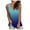 Blue, variant on under $10 Charella Women's Sleeveless Tank Tops V Neck Shirts Gradient Color Summer Blouse Loose Casual Tshirt Blue_F,L