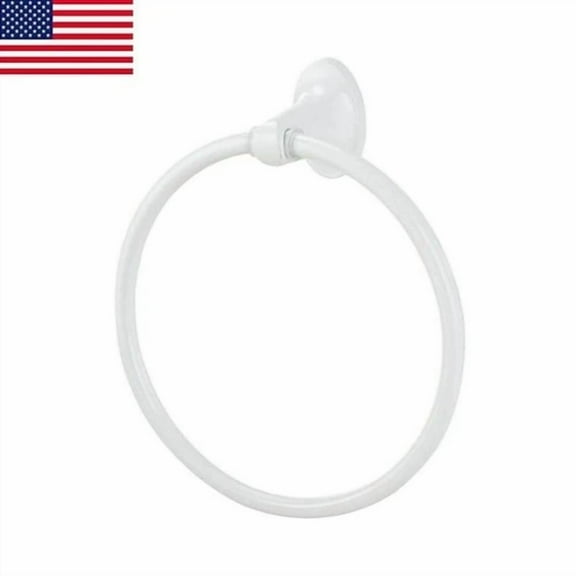 Oval Steel Towel Ring Wall Mount Rust Resistant Bathroom Accessory Easy Install
