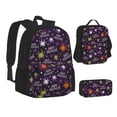 thumbnail image 2 of Naloa Halloween Print Large Capacity Backpack Lunch Bag Pencil Case Combination 3 Piece Set for Student, 2 of 8