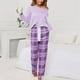 thumbnail image 1 of Conjunto de Pijama ANGGREK de Manga Larga Transpirable Suelto 2 Piezas para Mujer, 1 of 6