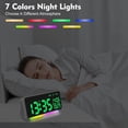 thumbnail image 4 of 120db Super Loud Alarm Clock for Heavy Sleepers, Bluetooth Connection, 15 Wake Up Sounds, 7 Color Night Light, Dynamic RGB Changing, 0-100% Dimmer, Snooze, Digital Bedroom, 4 of 4
