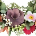 thumbnail image 5 of Northlight Rose and Pansy Artificial Wooden Spring Wreath - 10", 5 of 6