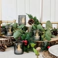 thumbnail image 5 of Kate Aspen Smoke Gray Vintage Glass Tealight Votive Candle Holders with Fleur-de-lis Design, Set of 8 - Perfect for Farmhouse Room & Shelf Decor, 5 of 8