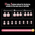 thumbnail image 2 of fuzhong-Extra Short Toe Nail Tips White French Tip BABY PINK Sharp Square Press On, Soft Gel False Fake Toenail Extension Kit, Need Apply Top Coat Buider Gel Nail Glue, Salon DIY x 16 Sizes 224 Pcs, 2 of 4