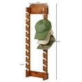 thumbnail image 3 of Wooden Cap Display Rack Windsor Oak Double 20 Slots, 3 of 5