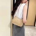 thumbnail image 3 of sunsanly Shoulder Bag Large Capacity Zipper Closure Daily Collocation Minimalist Rhombus Grid Women Underarm Handbag Daily Life Supply, 3 of 8