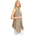 thumbnail image 4 of Made by Johnny Women's Lightweight Sleeveless Draped Open Cardigan M TAUPE, 4 of 7