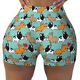 thumbnail image 2 of Logiee Cute French Bulldog Print Women's Biker Shorts,Workout Gym Shorts,Scrunch Shorts,Tummy Control Hidden Scrunch Running Yoga Shorts-, 2 of 8