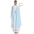 thumbnail image 2 of Xnihocha Costume Classique de Luxe pour Femmes Toga Robe Romaine Ancienne avec Ensemble de Couvre-Chefs Bleu TTG, 2 of 7