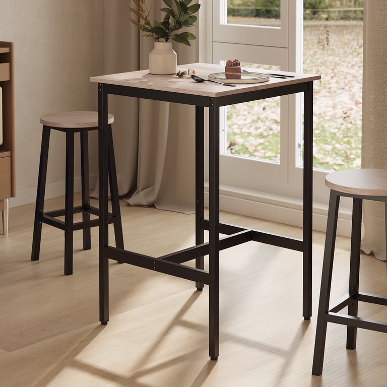 Ledrem Compact Bar Table, Counter Height, Greige and Black photo 5