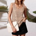 thumbnail image 6 of Tank Tops For Women Summer Fashion Sequin Tops Neck Sequin Sleeveless Tanks Tops Blouses Camisole Tops For Women, 6 of 7