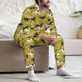 thumbnail image 7 of Hirioo Horsemen In Horseraces for Men's Pajama Sets 2 Piece Pjs Men's Long-Sleeved Pajama Set Button Down Sleepwear,S-XXL-X-Large, 7 of 7