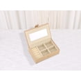 thumbnail image 6 of REGALWOVEN Travel Jewelry Box for Women, Portable Jewelry Organizer Case Storage Display Holder with Mirror for Earring Ring Gold, 6 of 7
