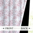 thumbnail image 2 of Mizhona Pink Blackout Curtains for Bedroom,Rustic Flower Leaves Printed Room Darkening Curtains Set of 2,42"x108", 2 of 5