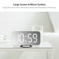 thumbnail image 4 of Mirror Surface Alarm Clock, DISEN Digital LED Display Modern Alarm Clock with Dual USB Ports, Dimmable Large Screen, Snooze Function for Home Office Travel, 4 of 9
