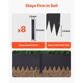 thumbnail image 3 of KFFKFF Galvanized Steel Landscape Edging, Set of 6, 40 x 10 Inch Metal Borders for Gardens and Pathways, Includes 8 Mounting Clips, Durable Metal Edging for Flower Beds and Yard Design, Black, 3 of 9