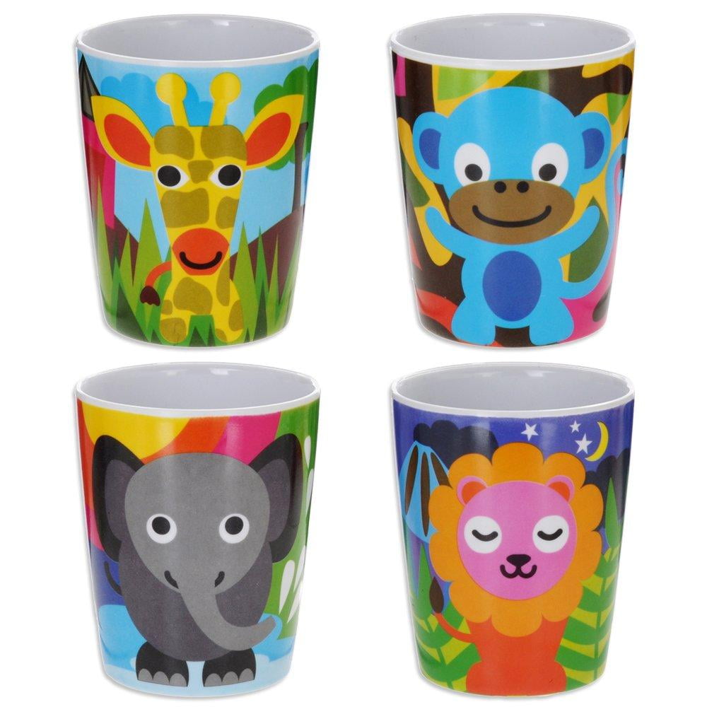 Kids Juice Cup Set of 4 BPAFree, Transition, Animals, Toddler