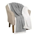 thumbnail image 2 of BNM Fleece Sherpa Reversible Lattice Blanket, Full/ Queen, Platinum, 2 of 8