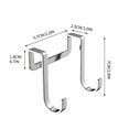 thumbnail image 3 of S-Shaped Stainless Steel Hooks, No-Drill Wardrobe Door Hangers for Kitchen Utensils, Towels, 2.5CM Thick Cabinets, Dormitory, Multi-Purpose Home Storage, 3 of 9