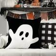 thumbnail image 2 of Halloween Pillow Cover 18x18 Ghost Halloween Lumbar Pillow Covers Decorations Outdoor Halloween Pillows Decorative for Halloween Home Decor for Sofa, 2 of 5