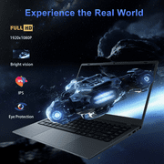 RNRUO 14 Laptop Computer, 32GB RAM 1TB SSD Intel 6500Y with 2 Cores, 1080p Display, Dual 4K Output, Type-C PD WiFi5 BT5.0, Office 2024 Windows 11 for Business Study, Dark Gray