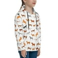 thumbnail image 3 of Fotbe Horses Pattern Youth Pullover Hooded Sweatshirt, Boys Hoodie, Kangaroo Pocket Hoodie for Kids Girls -X-Large, 3 of 6