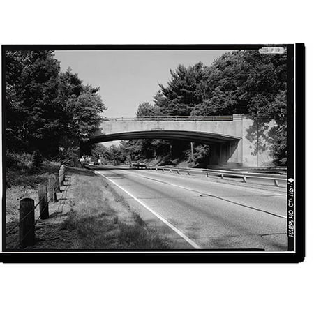 Historic Print, Merritt Parkway, Plattsville Road Bridge, Spanning Merritt Parkway, Trumbull, Fairfield County, CT, 16" x 20"