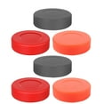 thumbnail image 2 of 6 Pcs Palets de Hockey Ronds Rouges pour Jeu Intérieur avec Matériau Plastique Durable Haute Élasticité, 2 of 9