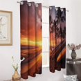 thumbnail image 2 of Blackout Curtains for Bedroom Hawaii Full Room Darkening Grommet Curtains for Living Room,Thermal Insulated Ombre Drapes, 2 of 7