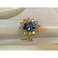 thumbnail image 2 of 3.02Ctw Natural Tanzanite And Diamonds Ring Women's Ring in 14k Yellow Gold, 2 of 4