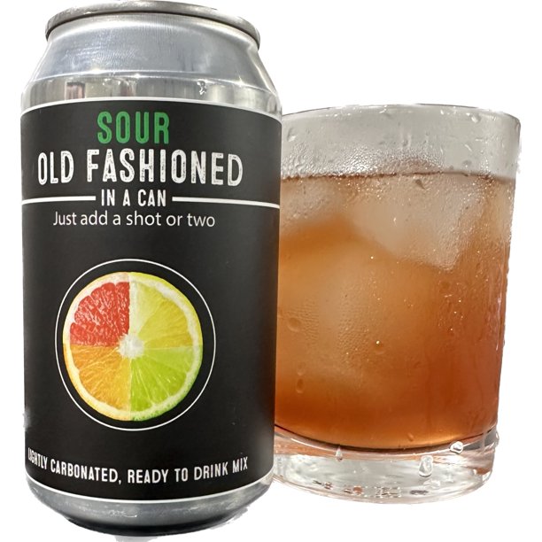 Old Fashioned in a Can Sour a Mocktail or Cocktail Mix with Angostura