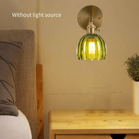 1 PCS Green Vintage Wall Sconce, Wall Mount Floral Wall Light, Wall-mounted Light, Voltage: 85-265V