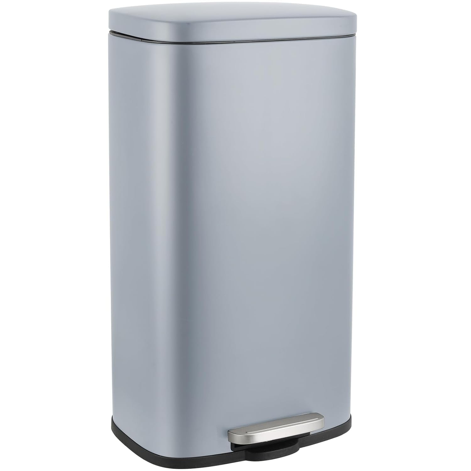 LAZY BUDDY 13.2 Gallon Step Trash Can, Stainless Steel Kitchen Garbage Can, Rectangular