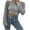 Gray, variant on Aboser Twist Front Sweaters for Women Crop Long Sleeve Jumper Tops Lightweight Soft Crewneck Pullover Slim Fit Cropped Sweater Trendy Outfits Black S