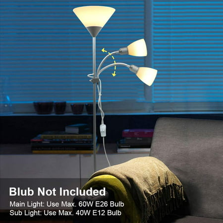 Dllt Modern Floor Lamp 2 Light, Two Light Floor Reading Lamp
