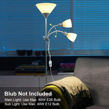 Dllt Modern Floor Lamp 2 Light Torchiere Living Room With Adjustable Reading Tall Pole Standing Canada Dllt Modern Floor Lamp 2 Light, Two Light Floor Reading Lamp