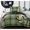 thumbnail image 1 of Chic Home BCS22004-US Ensemble de Couette Gerver 4 Pièces - Vert & 44; Beige & Noir - Simple & Simple XL Size, 1 of 1