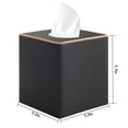 thumbnail image 3 of BH-JJSMGS Antique Leather Square Tissue Box Cover/Holder,RHCSZ Table Napkin Case Dispenser,Facial Tissues Organizer with Magnetic Bottom for Home Office,Tissues Cube Box (Retro), 3 of 7