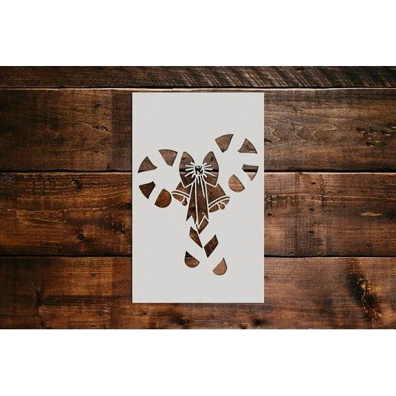 Candy Cane Stencil - Art and Wall Stencil (3"x6")