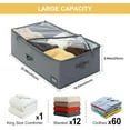 thumbnail image 2 of 10-Inch Under Bed Organizer, Large Under Bed Storage Container, Underbed Storage Box for Seasonal Clothing, Sweaters, Shoes, Blankets, Wrapping Paper, Sheets & Toys, Yarn 33" L×17" W×10" H, 2 of 6